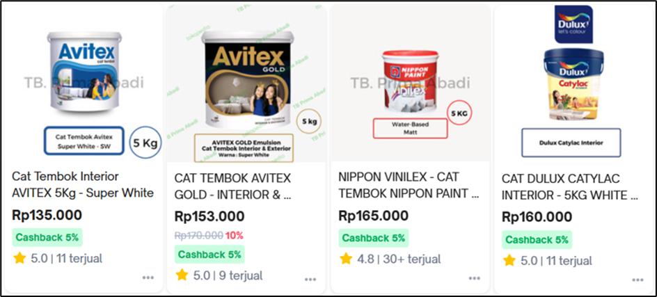 AVIA
Saham AVIA
Cat Avian
PT Avia Avian Tbk.